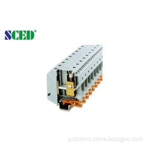 25.0mm , AWG 2 - 4 / 0 , Din Rail Terminal Blocks With Righ